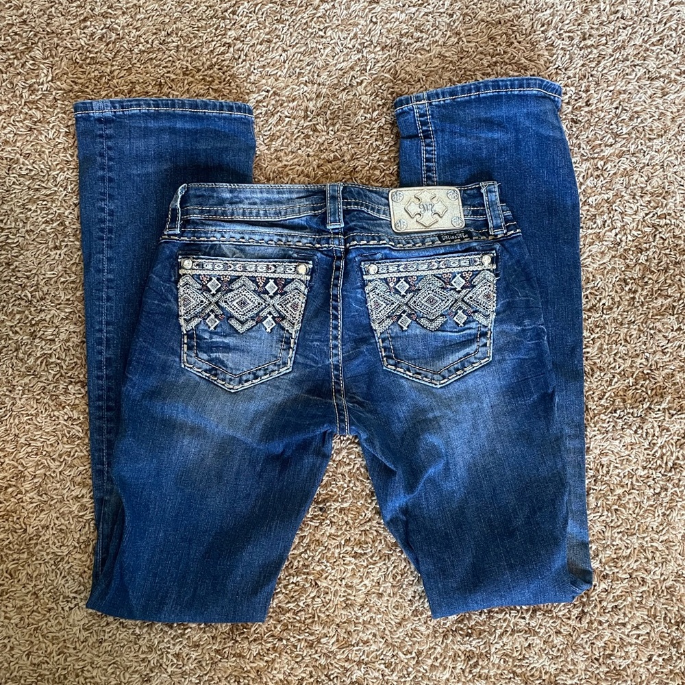 Miss Me Denim Jeans with Embroidery